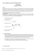 LAB 1: ERROR ANALYSIS AND ORIENTATION Texas A&M University ENGR 216