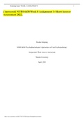 (Answered) NURS 6630 Week 8 Assignment 1: Short Answer Assessment 2022.