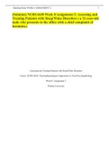 (Solution) NURS 6630 Week 8 Assignment 2: Assessing and Treating Patients with Sleep/Wake Disorders ( a 31-year-old male who presents to the office with a chief complaint of insomnia.)