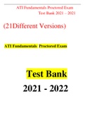 NURS 6512 ATI Fundamentals Proctored Exam Test Bank 2021 - 2022