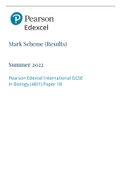 Mark Scheme (Results) Summer 2022 Pearson Edexcel International GCSE In Biology (4BI1) Paper 1B