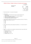 CHEM 102 Winter 12 Make-Up Exam (A) Questions and Answers,100% CORRECT