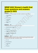 NRNP 6552 Women's health final Exam questions and answers graded A 2023