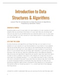 Introduction to Data Structures & Algorithms