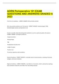 AORN Perioperative 101 EXAM QUESTIONS AND ANSWERS GRADED A 2023