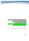 ATI PN CAPSTONE COMPREHENSIVE FORM A &  B (LATEST VERIFIED VERSION) FINAL EXAM