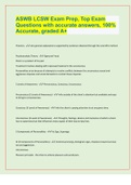 ASWB LCSW Exam Prep, Top Exam Questions with accurate answers, 100% Accurate, graded A+