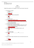 Chamberlain College of Nursing CHEM 120 Exam 3 QUESTIONS AND ANSWERS 100% PASSED 