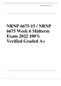 NRNP 6675-15 Week 6 Midterm Exam -with 100% verified answers