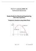 Study Guide/Lecture Notes with video hyperlinks on Bode Plots.