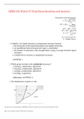  CHEM 102 Winter 07 Final Exam Questions and Answers,100% CORRECT