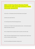 WGU C425 Test Bank Review Finals Questions with accurate answers, 100% Accurate, graded A+