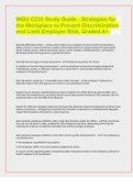 WGU C233 Study Guide - Strategies for the Workplace to Prevent Discrimination and Limit Employer Risk, Graded A