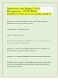 Operations and Supply Chain Management - C720 (WGU), Comprehensive revision guide, rated A+