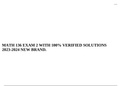 MATH 136 EXAM 1 WITH 100% VERIFIED SOLUTIONS 2023-2024 NEW BRAND & MATH 136 EXAM 2 WITH 100% VERIFIED SOLUTIONS 2023-2024 NEW BRAND.