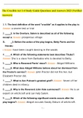 The Crucible Act 1-4 Study Guide BUNDLE PACK SOLUTION 2023 (Questions and Answers )(Verified Answers)