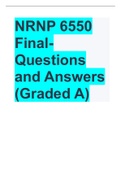 NRNP 6550 FINAL EXAM,,QUESTIONS AND ANSWERS [RATED A]2022.