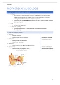 Samenvatting Prothetische Audiologie (behaalde score 17/20)