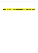 HESI A2 2023 VERSION EXAM-LATEST UPDATE