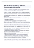 ATI RN Predictor Study 2019- Me Questions And Answers