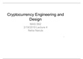 Cryptocurrency Engineering and Design