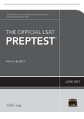 LSAT official exam guide  with question and answers