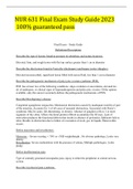 NUR 631 Final Exam Study Guide 2023  100% guaranteed pass