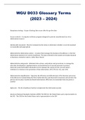 WGU D033 Glossary Terms (2023 – 2024)