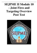 SEJPME II Module 10 - Joint Fires and Targeting Overview Post Test