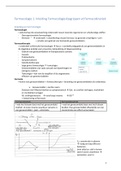 Farmacologie deel 1 (samenvatting deel 1 + notities uit les)