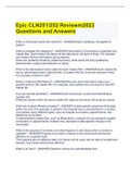  Epic CLN251/252 Reviewm2023 Questions and Answers 