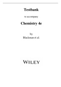 Test bank for Chemistry, 4th Edition, Allan Blackman, Steven E. Bottle, Siegbert Schmid, Mauro Mocerino, Uta Wille