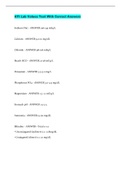 ATI Lab Values Test With Correct Answers