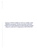 Summary STUDY GUIDE for C475 Care of Older Adult Objective Assessment | Western Governors University - NURS C475; Exam questions are taken from the Learning Objectives under the 9 Competencies: 2023 UPDATED