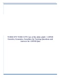 NURSC475/ NURS C475 Care of the older adult > AMNH Genetics, Genomics, Genethics for Nursing Questions and Answers for AMNH Quiz