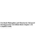 Test Bank Philosophies and Theories for Advanced Nursing practice 3rd edition Butts Chapter 1-26 Complete Guide.