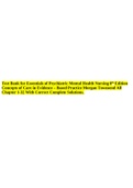 Test Bank for Essentials of Psychiatric Mental Health Nursing 8th Edition Concepts of Care in Evidence – Based Practice Morgan Townsend All Chapter 1-32 With Correct Complete Solutions.