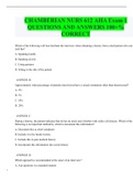 CHAMBERIAN NURS 612 AHA Exam 1 QUESTIONS AND ANSWERS 100+% CORRECT