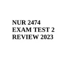 NUR 2474 EXAM TEST 2 REVIEW 2023