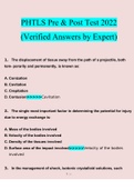 PHTLS Pre & Post Test. Latest 2023 - 2024 questions verified with 100% correct answers