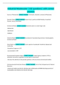 Industrial Wastewater |102 questions| with correct answers