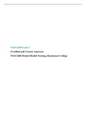 NUR 2488 Exam 2 ( 50 Q/A) / NUR2488 Exam 2 (Latest 2023): Mental Health Nursing: Rasmussen College |VERIFIED ANSWERS, Secure betterGRADE.