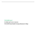 NUR 2488 Exam 1 ( 50 Q/A) / NUR2488 Exam 1 (Latest 2023): Mental Health Nursing: Rasmussen College |VERIFIED ANSWERS, Secure betterGRADE.