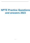 NPTE Practice Questions and answers 2023