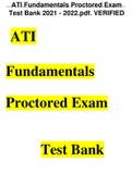 ATI Fundamentals Proctored Exam Test Bank 2021 - 2022.pdf. VERIFIED