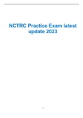 NCTRC Practice Exam latest update 2023