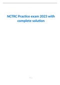 NCTRC Practice exam 2023 with complete solution