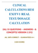 Hesi Rn Clinical Calculations Hesi Exit Exam: Version 1-(also its called dosage calculations)