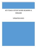 ATI TEAS 6 Reading & English - Study Guide with Questions & Answers Explained (Scored 97%) Updated 2023