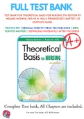 Test Bank For Theoretical Basis for Nursing 5th Edition by Melanie McEwen; Evelyn M. Wills 9781496351203 Chapter 1-23 Complete Guide .